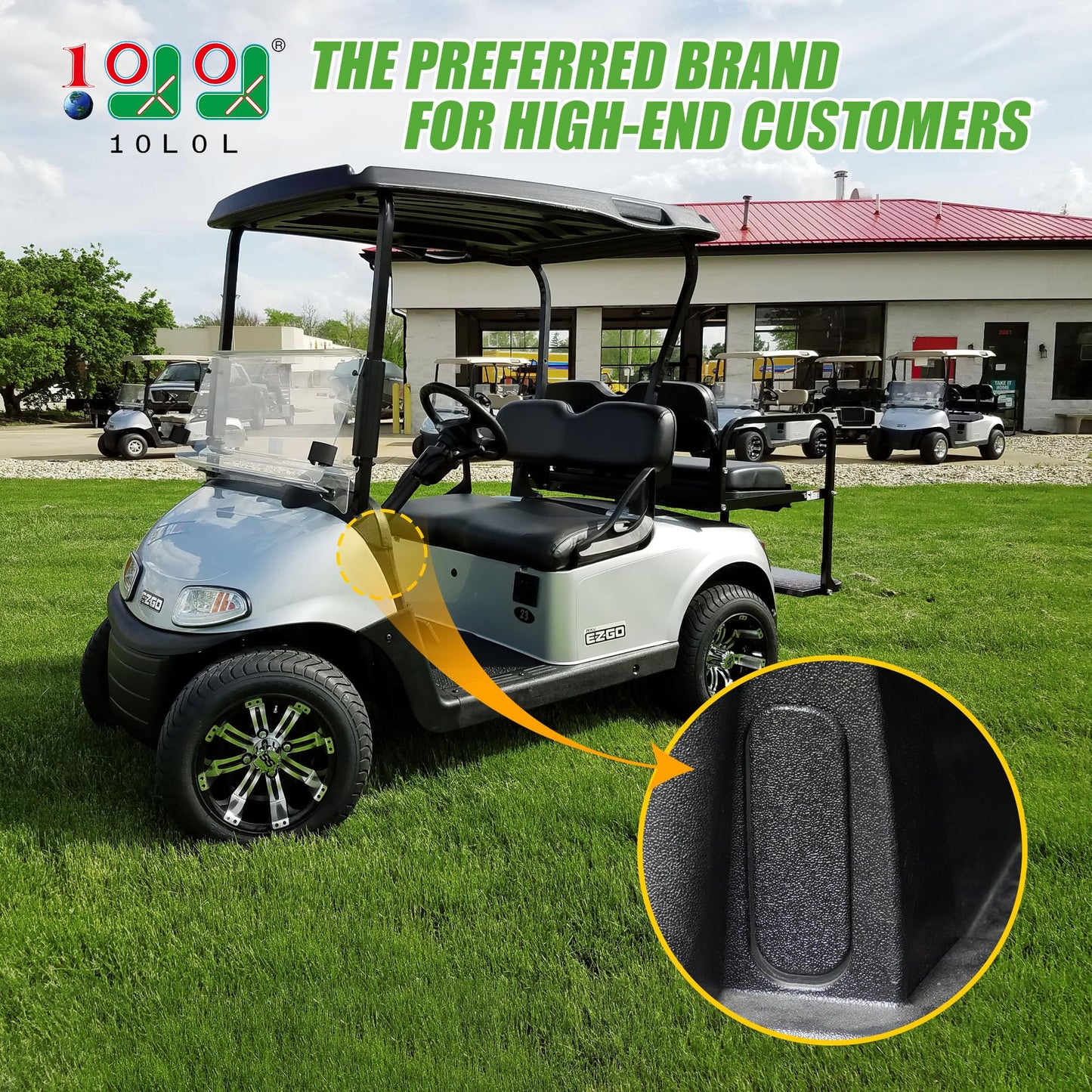 10L0L Golf Cart Strut Access Cover Assembly Compatible with EZGO RXV 2008-up G&E Golf Cart Model, OEM# 602388