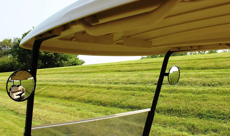 Pair of 6" Spot Mirrors for Golf Carts Such as Ez Go, Club Car, Yamaha