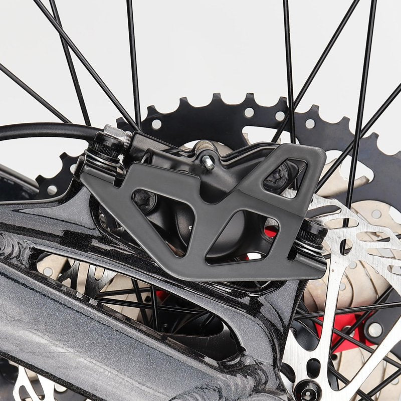 Shockproofed Bicycles Brake Protectors 30 Second Installation Light Weight Aluminum Guard with 26 29 in Mountain Bike Alloys Brake Protecting Plate (Black)