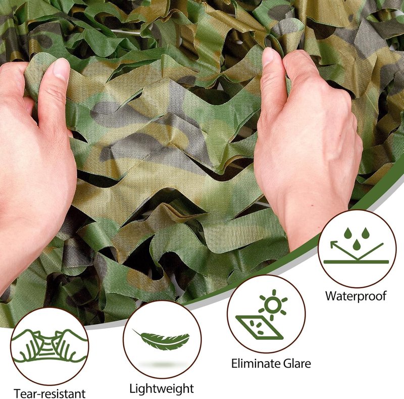 Camo Netting | Camouflage Net for Hunting Blind & Party Decor - 20x20, 10x20, 10x10 Sizes