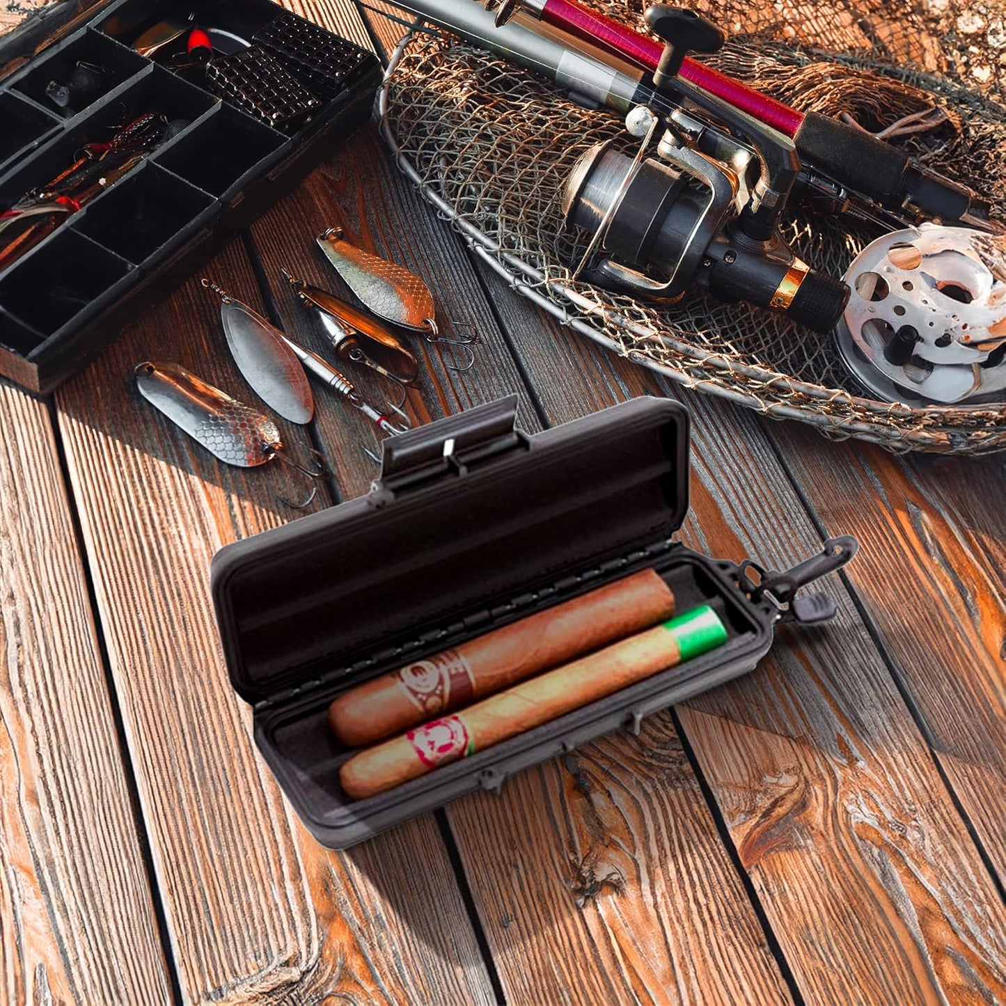 SKB Cases Waterproof Hard Case - Mil-Standard Injection Molded Design | Small 7" x 2" x 1" with Padded Handle