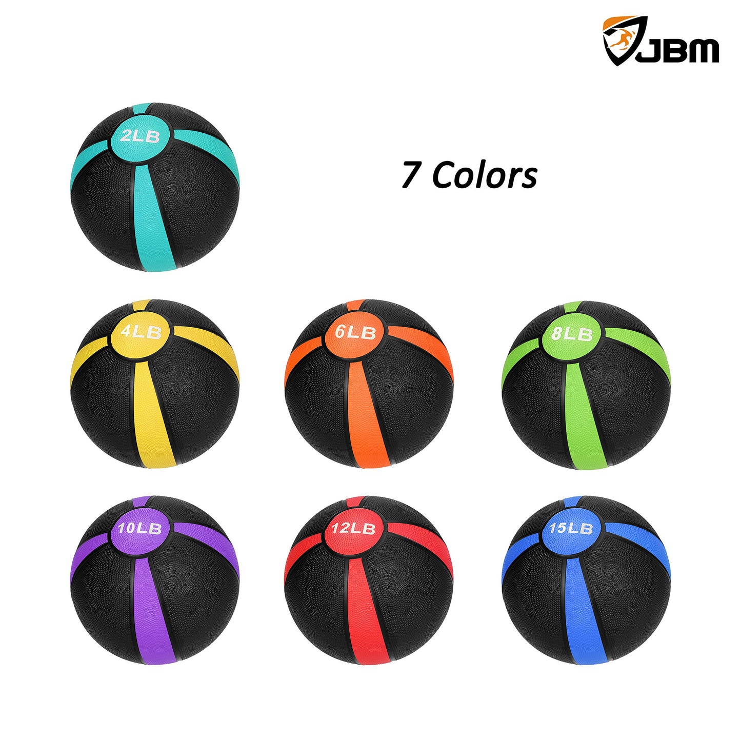 JBM Medicine Ball Slam Ball 2lbs 4lbs 6lbs 8lbs 10lbs 12lbs 15lbs Workouts/Exercise Strength Training Cardio Exercise Plyometric & Core Training Squats, Lunges (Blue - 2LB, Medicine Balls)