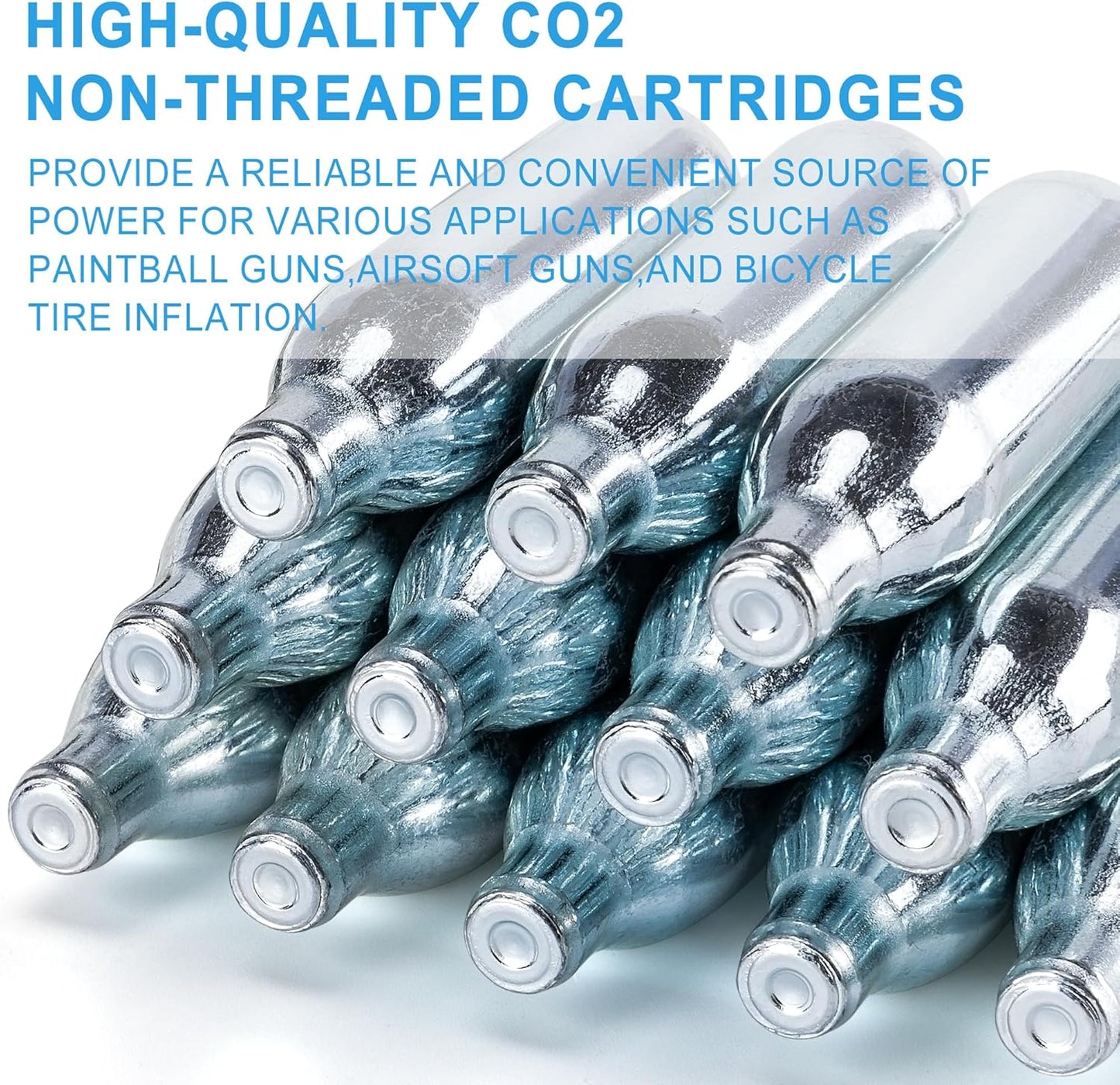 CO2 Cartridges for Paintball - 8g, 12g, 88g CO2 Cylinders for Airsoft, Air Gun & Pepper Gun | Compact Design