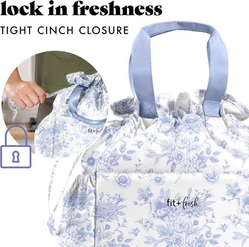 Cinch Lunch Bag for Women - Insulated Fit & Fresh Lunch Box with Containers | Stylish Design