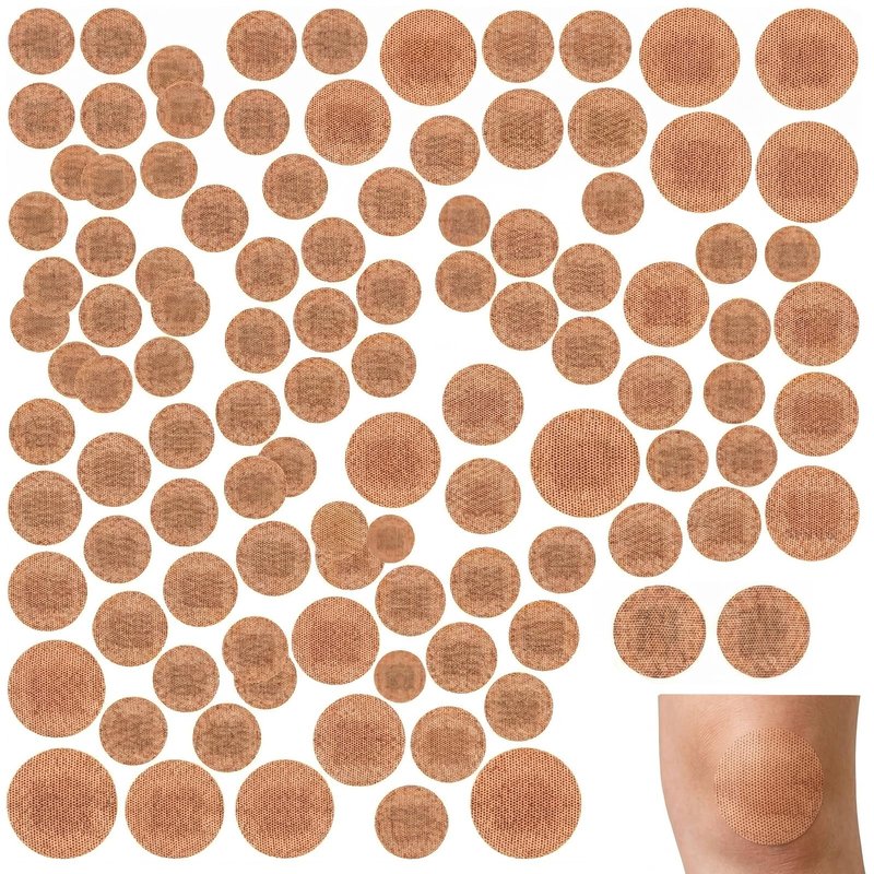 100PCS Small Round Bandages for Face, 4 Sizes Spot Bandages, Circle Bandaids for Wound Care and Hide Skin Spots Ideal for Small Incisions