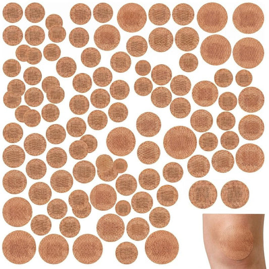 100PCS Small Round Bandages for Face, 4 Sizes Spot Bandages, Circle Bandaids for Wound Care and Hide Skin Spots Ideal for Small Incisions