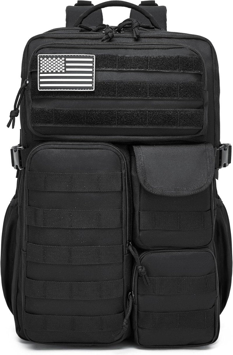 Tactical Backpack - Military Waterproof Outdoor Gear with Multiple Pockets | Black, 35L
