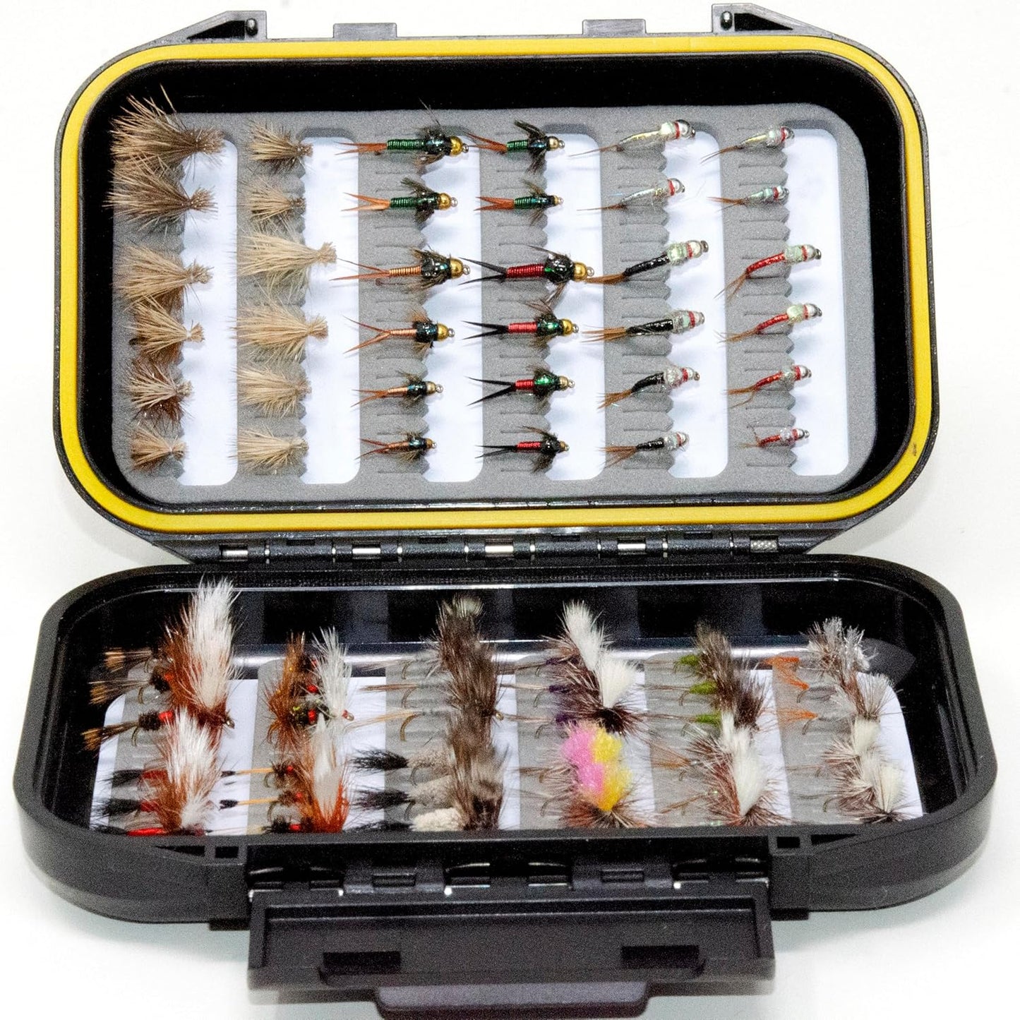 Premium Hand Tied Fly Fishing Flies Assortment - 24/48/66/72 Flies | Includes Fly Boxes & Lures for Trout, Bass