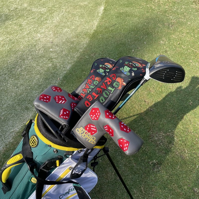 Studio Crafted Las Vegas Golf Square Mallet Putter Cover Magnetic Closure Golf Putter Headcover