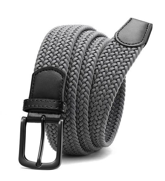 CHAOREN Mens belt - Braided Stretch Golf Belt for Men 1 3/8"- Gift for Golf Pants Casual Shorts Jeans