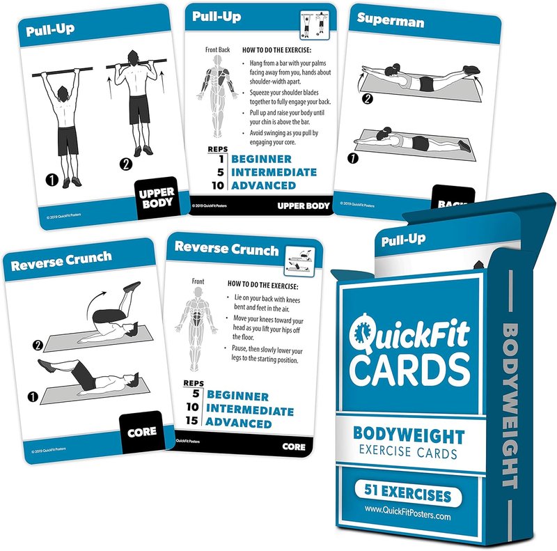 x 24" & Bodyweight Exercise Cards 2.5" x 3.5