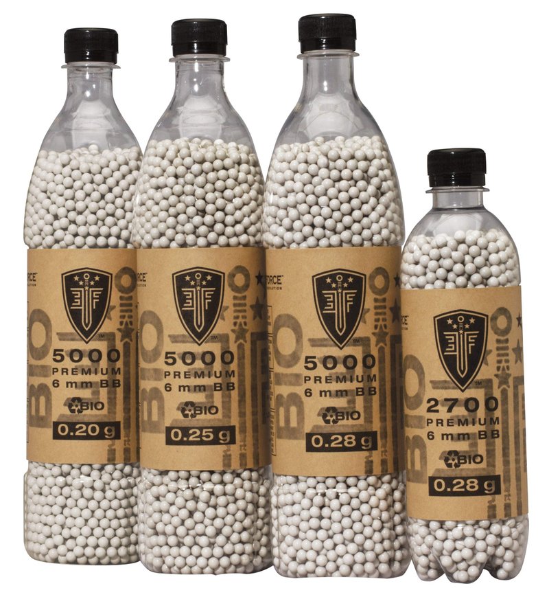 Elite Force Premium Biodegradable 6mm Airsoft BBS Ammo, .28 Gram, 5000 Count