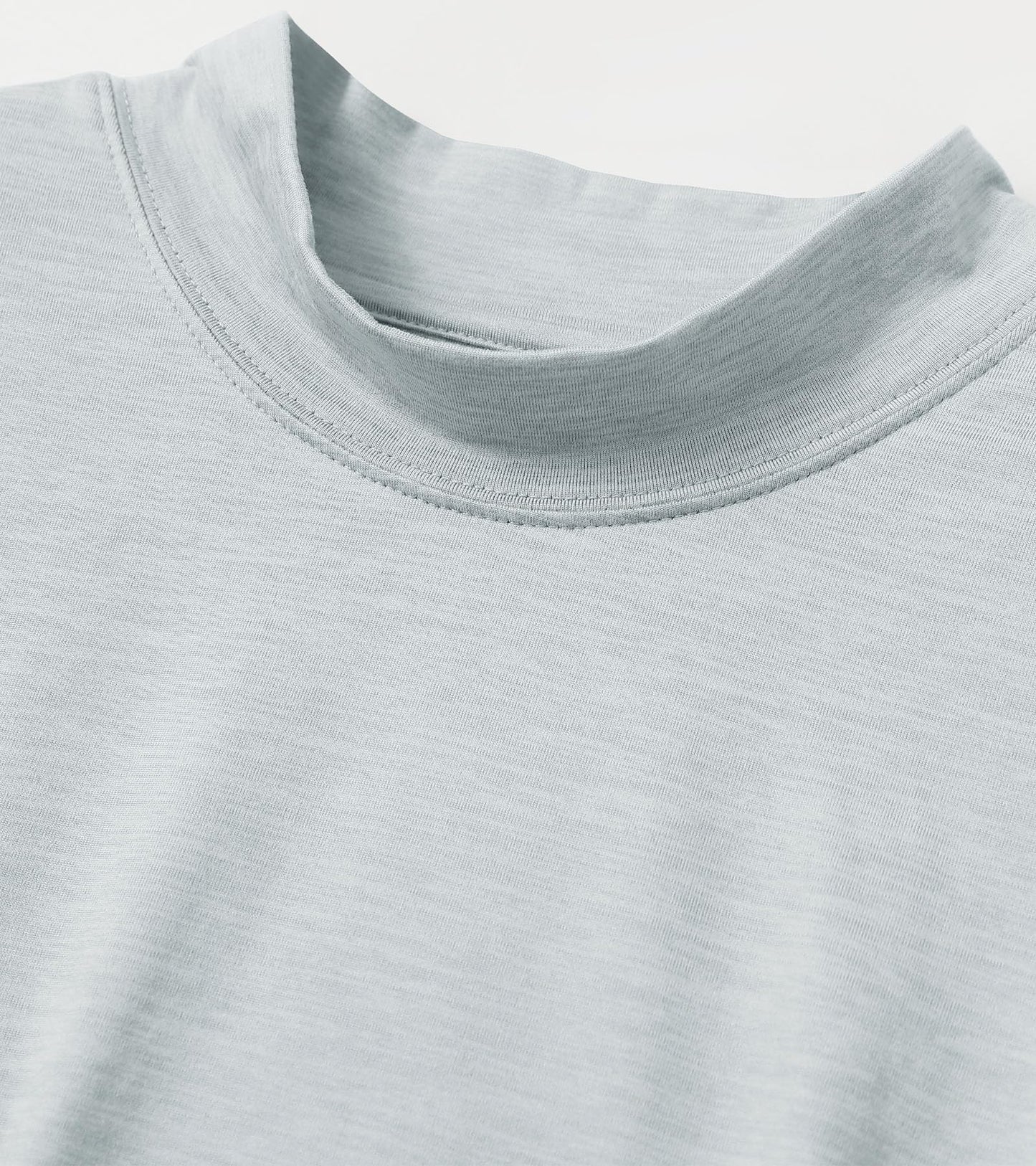 M MAELREG Long Sleeve T Shirts Men Basic Mock Neck Undershirt Shirt Pullover Tops Thermal Turtleneck Sweater Men Light Grey Heather