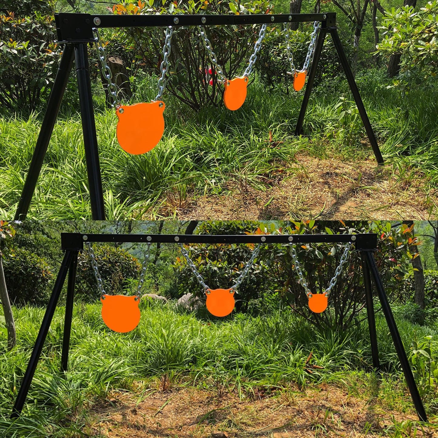 Highwild AR500 Steel Targets 1/2" Thick Metal Shooting Gong Target Set - 4", 6", 8" Gongs