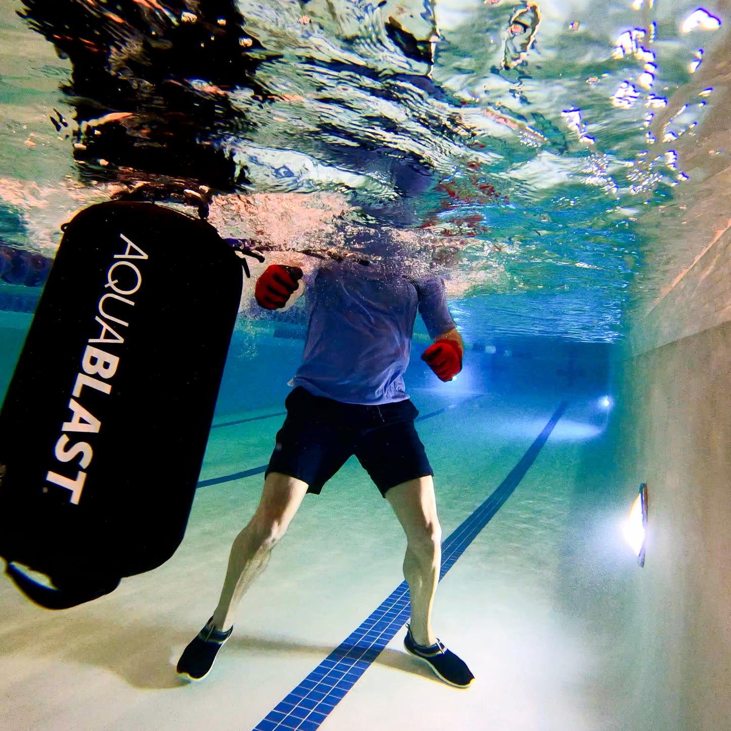 AquaBLAST 20-Liter V2 Water-Filled Fitness & Punching Bag for Swimming Pools, Muscle-Building Aquatic Workouts, Strength Training & Cardio