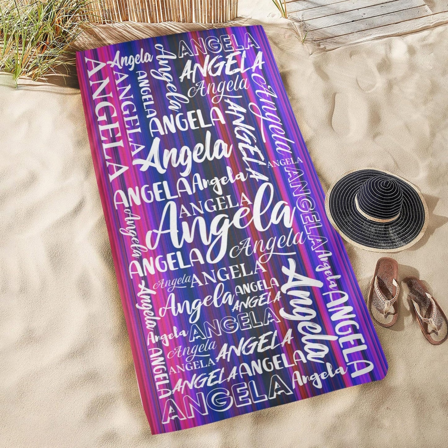 Esmtuaij Personalized Beach Towels for Kids and Adults, Custom Beach Towels with Name, Custom Quick-Drying Travel & Pool & Beach Towels,Customized Gifts for Women & Men & Children