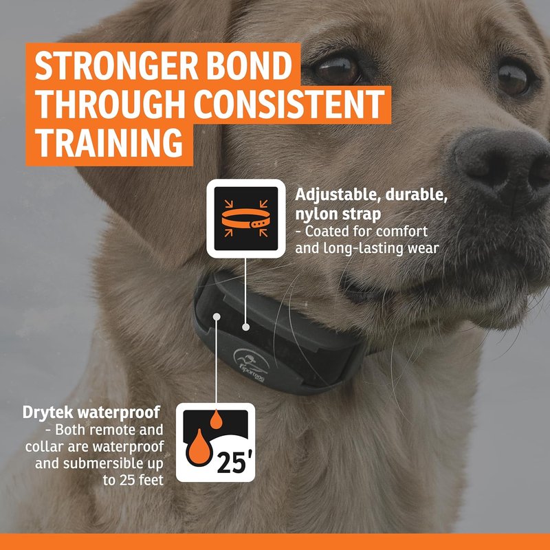 SportDOG FieldTrainer 425X Add-a-Dog Collar - Waterproof E-Collar for Multi-Dog Households - Durable Obedience Training - Orange