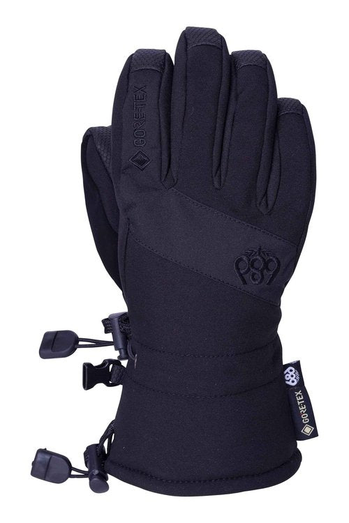 686 Youth Gore-TEX Linear Glove - 3L Softshell Fabric with Micro Tricot Lining and Synthetic Leather Palm - Water & Weather Resistant - Black, Medium