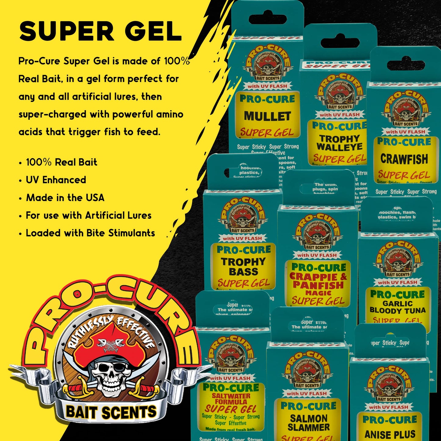 Pro-Cure Trophy Walleye Super Gel, 8 Ounce