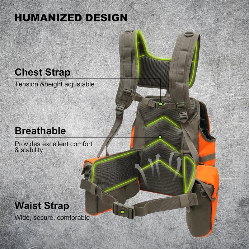 Upland Bird Vest Backpack - Tactical Hunting Vest with Game Pouch & Pockets | Outdoor Gear for Bird Hunting