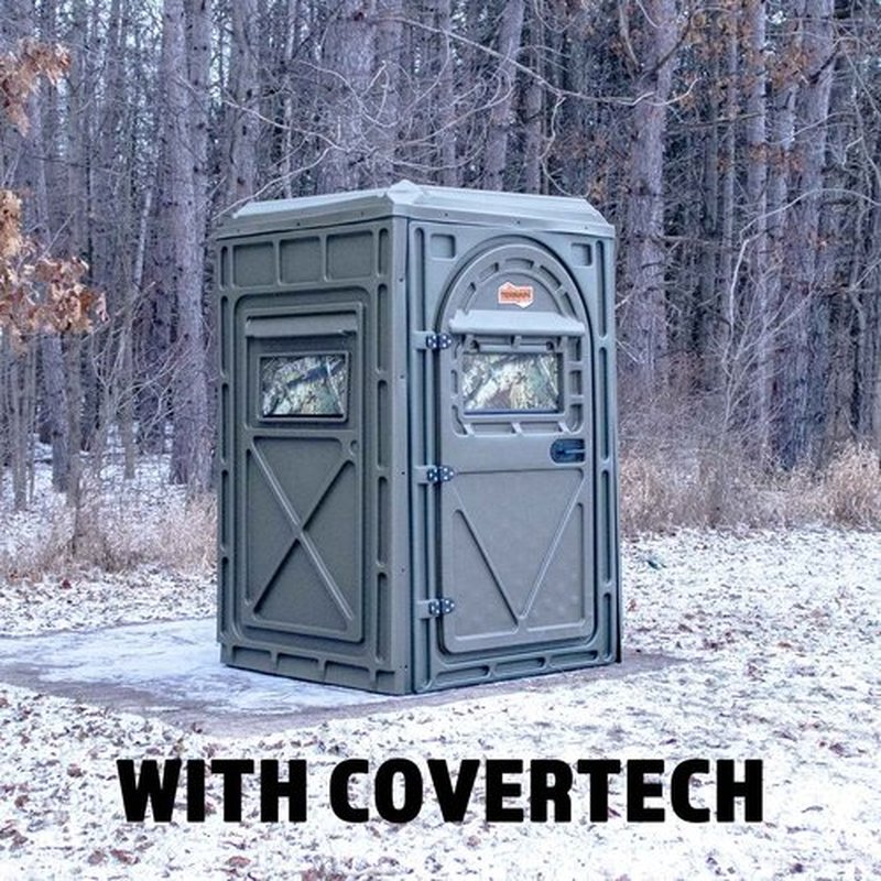 Hunting Blind Window Camo - See Through CoverTech HD Window Camo – 24” x 59” - Charcoal Gray Bark