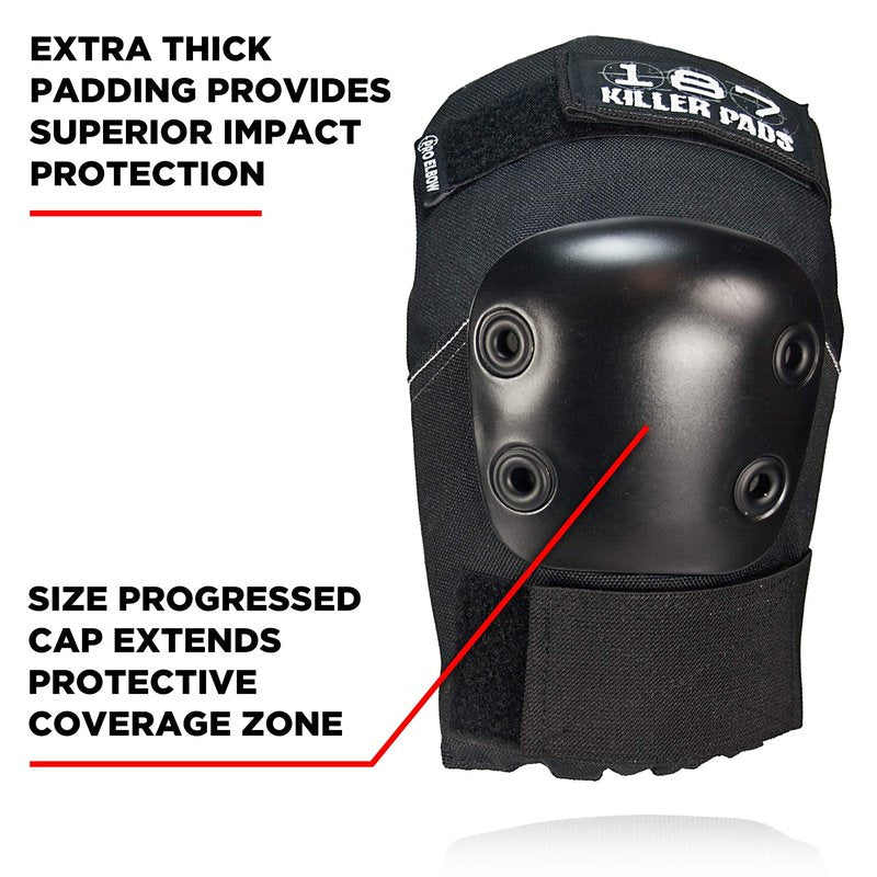 187 Killer Pads Pro Elbow Pad, Black, Large