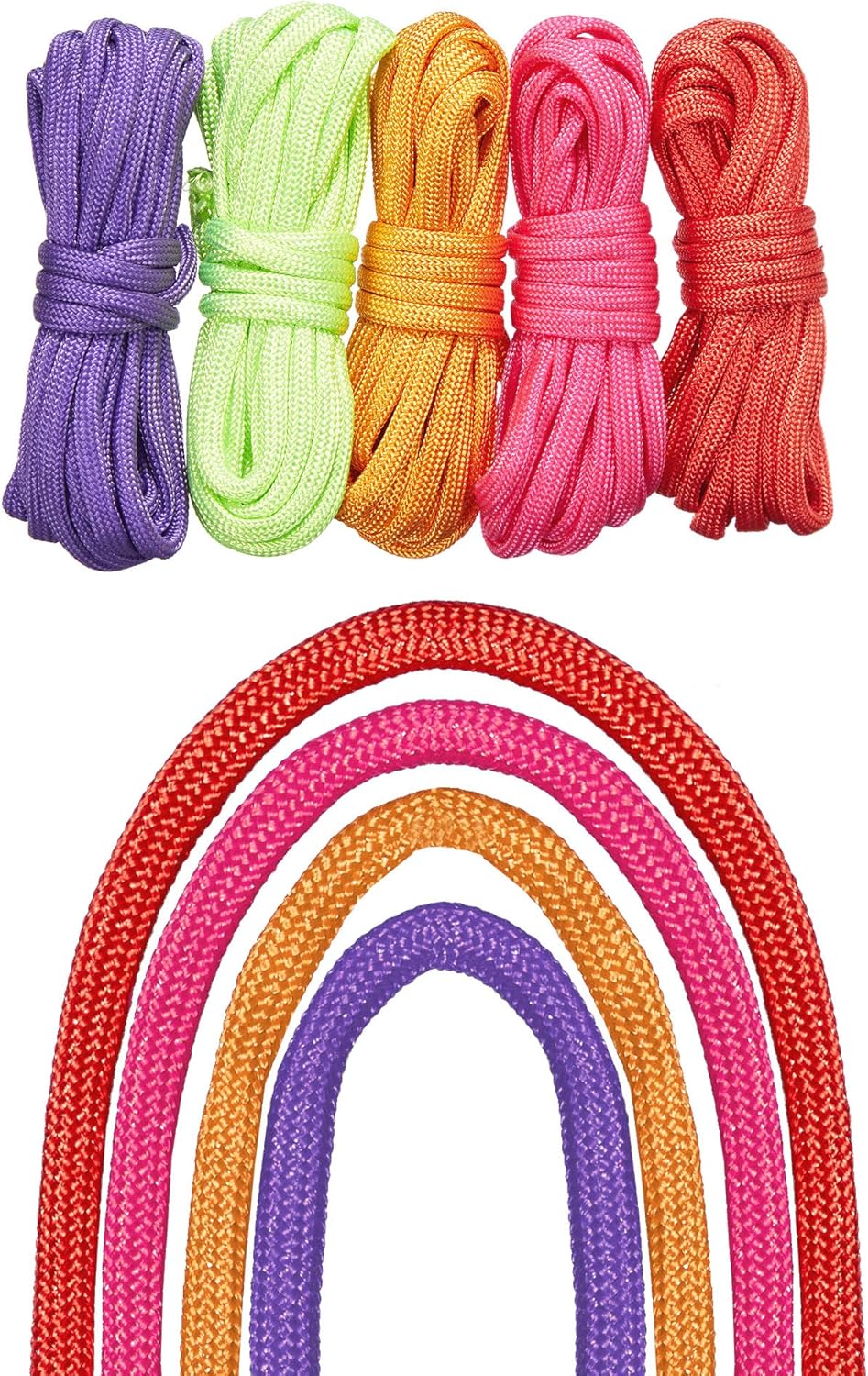 10 Feet Paracord Cord 550 - 24-Piece Multifunctional Crafting Kit for Bracelets, Keychains & Dog Collars | Solid Style
