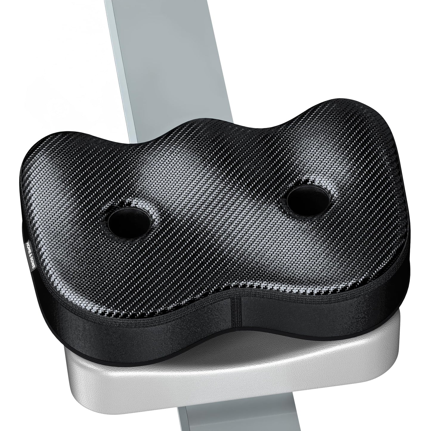 Rowing Machine Seat Cushion Compatible with Concept 2 Rower - Seat Pad for Comfort & Support - Also Fits Hydrow, Peloton & More - Rowing Accessories (Carbon Look)