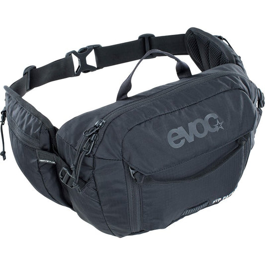 EVOC HIP PACK 3l hip bag (3l capacity, AIRFLOW CONTACT SYSTEM, adjustable hip belt, VENTI FLAP system, incl. 1.5l hydration bladder), black