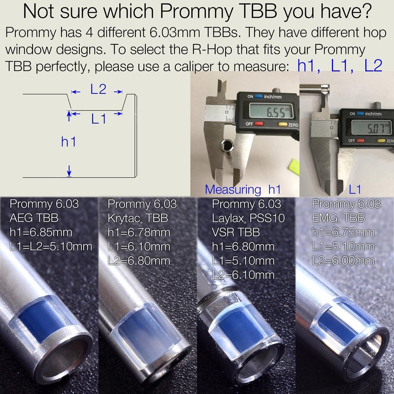 Elvish Tac RHOP Fits Prometheus Prommy KRYTAC 6.03 AEG TBB Airsoft Barrel NO Sanding R-Hop R Hop Does NOT fit Prommy EG or VSR or EMG