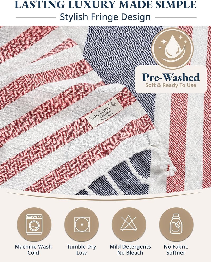 Extra Large Beach Towels - 2 Pack Oversized Quick Dry Pool Towels | Stylish Sand-Free Design, 39"x71" - Old Glory Pink
