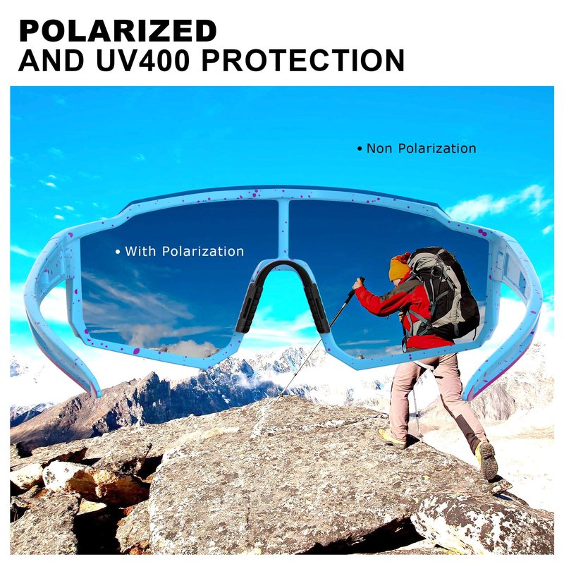 SABSAN 3 Pack Polarized Sports Sunglasses for Men Women Youth Baseball Fishing Running Cycling Golf Trekking TAC Glasses