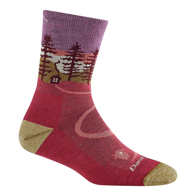 Darn Tough Women's Northwoods Micro Crew Lightweight Hiking Sock (5013) - Cranberry, Small
