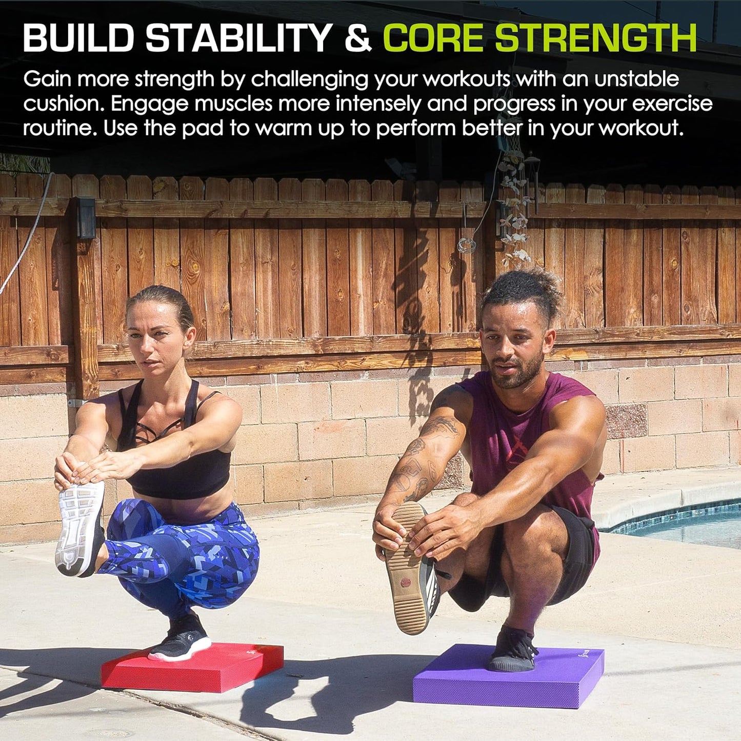 ProsourceFit Exercise Balance Pad - Non-Slip Foam Mat for Stability Training & Yoga | Ideal for Physical Therapy