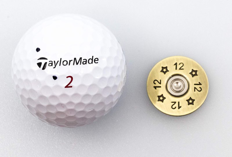 Full Metal Markers 12 Gauge Magnetic Metal Golf Ball Marker with Hat Clip for Men and Women - Unique Marker for Putting Green - Golf Accessories - 1 Ball Marker + 1 Hat Clip