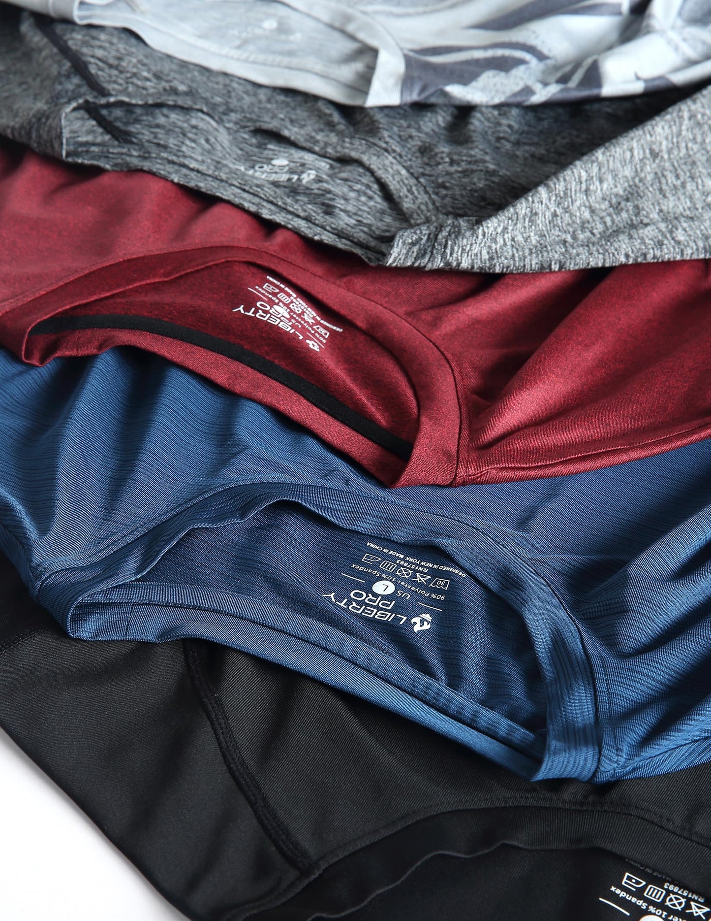 5 Pack Men’s Active Quick Dry Crew Neck T Shirts | Athletic Running Gym Workout Short Sleeve Tee Tops Bulk (Set 3, 3X-Large)