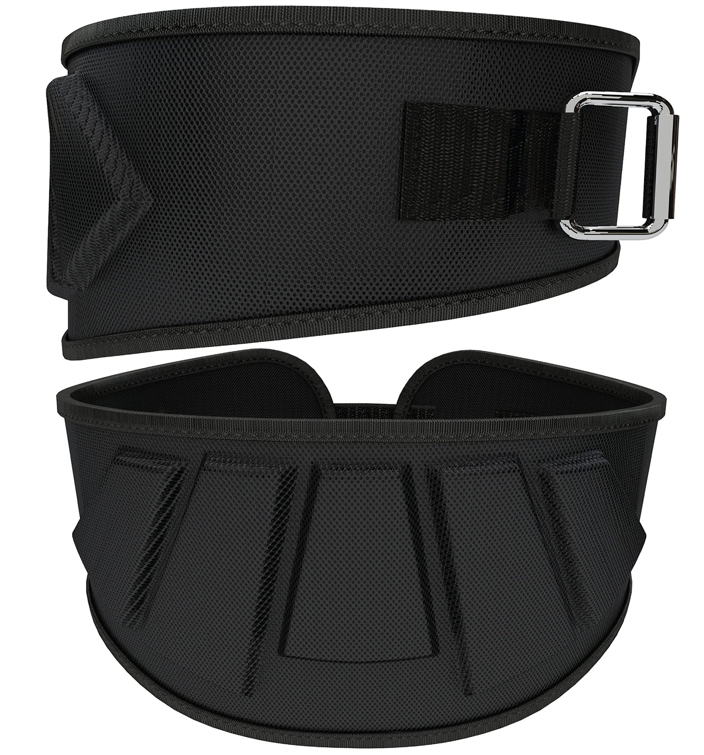 Rip Toned 6in Weightlifting Belt, Powerlifting, Bodybuilding Belt Men & Women, Back Support Weight Lifting (Black, Medium)