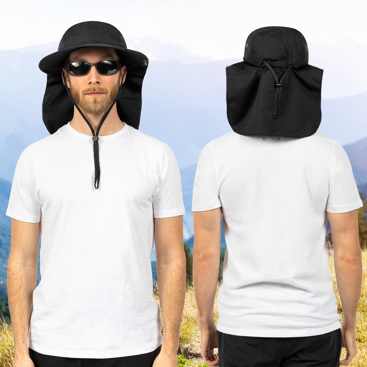 Wide Brim Sun Hat UV Protection Bucket Hat for Hiking Camping Fishing Men