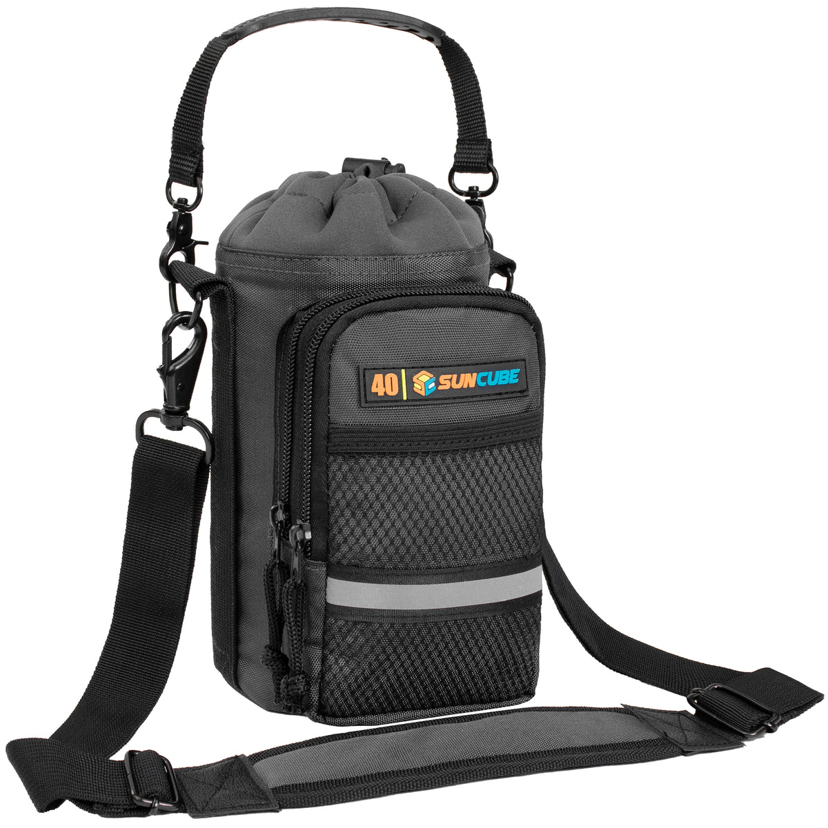 Insulated Water Bottle Carrier Bag with Adjustable Straps for Hiking Camping Travel