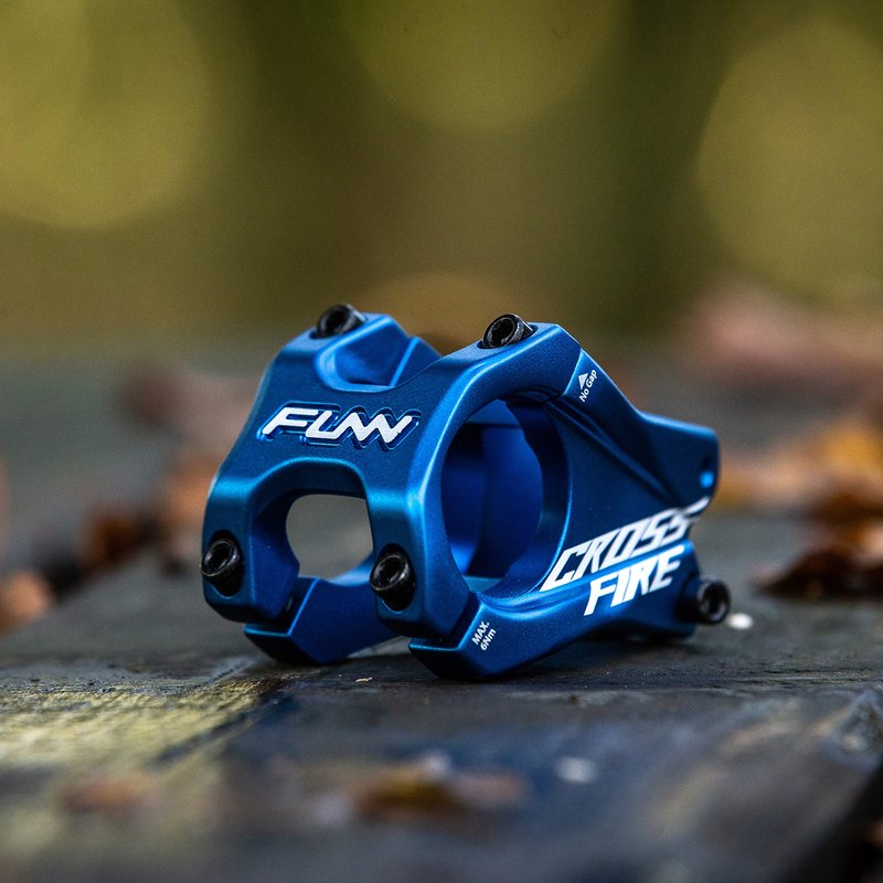 Funn Crossfire Mountain Bike Stem with 31.8mm Bar Clamp - Durable and Lightweight Alloy Bicycle Stem for Mountain Bike and BMX Bike, Length 50mm stem (Red)