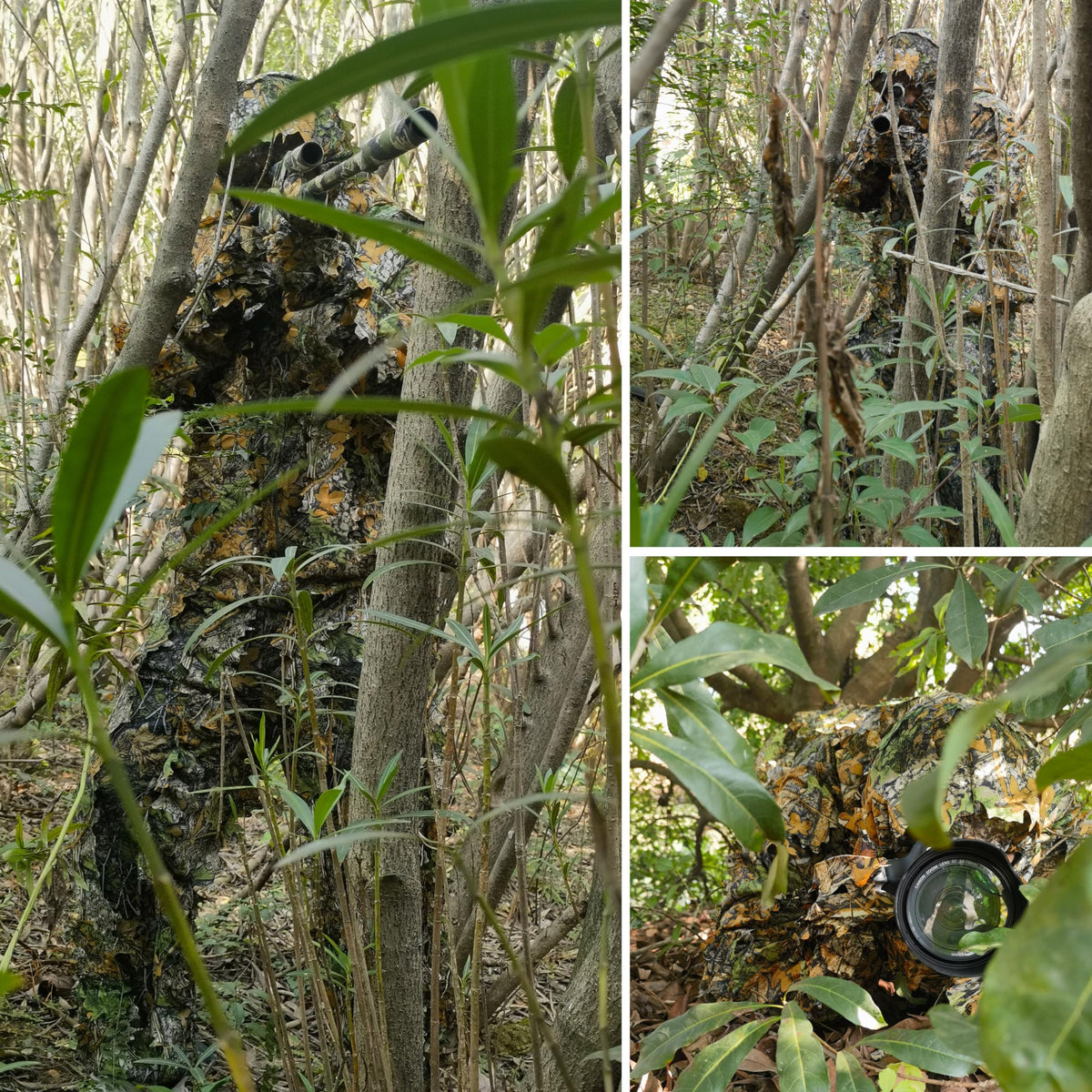 Ghillie Suit for Men - Complete Set with Full Face Mask & Gloves | Perfect for Outdoor Camouflage, Turkey Hunting, Jungle Games & Halloween!