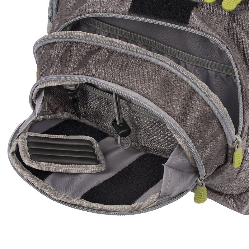 Allen Company Boulder Creek Fly Fishing Chest Pack, Fits up to 6 Tackle/Fly Boxes, Gray/Lime