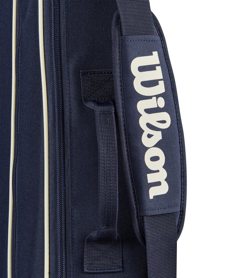 WILSON 2025 Team Tennis Racket Bag - Navy/Red, Holds up to 3 Rackets
