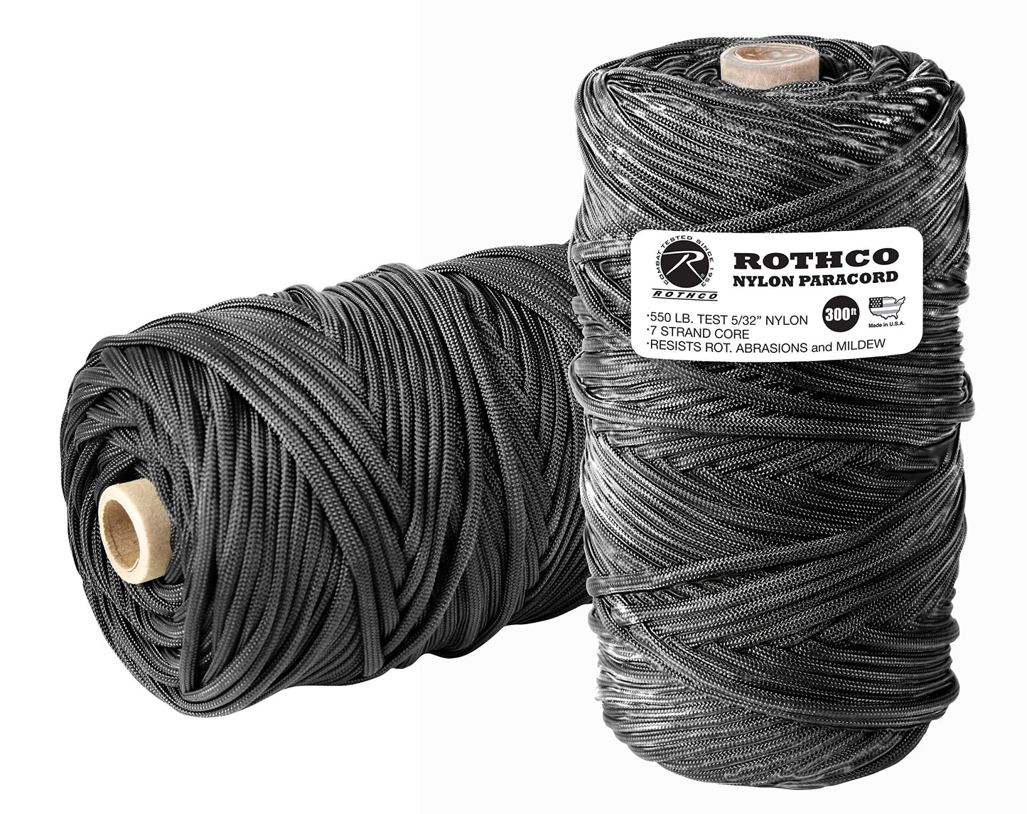 Rothco Nylon Paracord (Black, 300-Feet, 550-Pound)