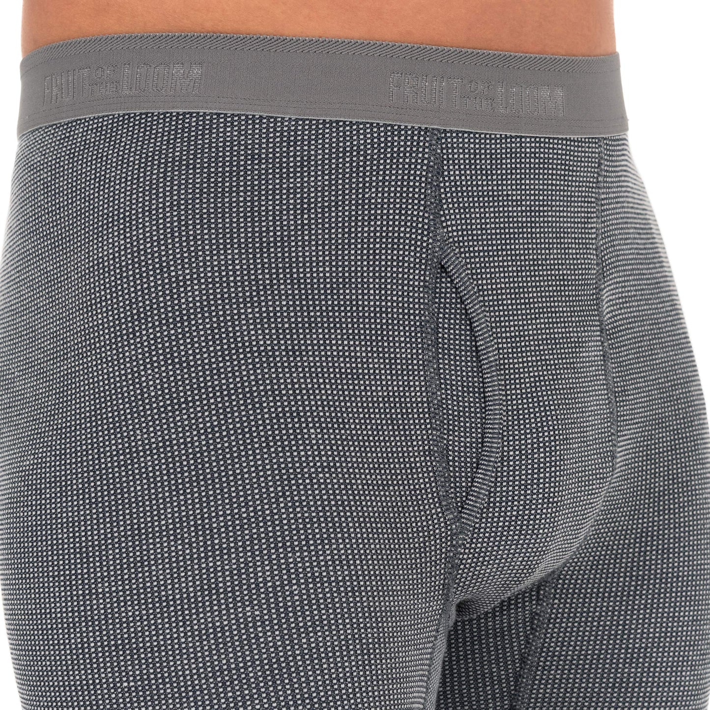 Fruit of the Loom mens Recycled Waffle Thermal Underwear (Top and Bottom) Pajama Set, Greystone Heather, Large US