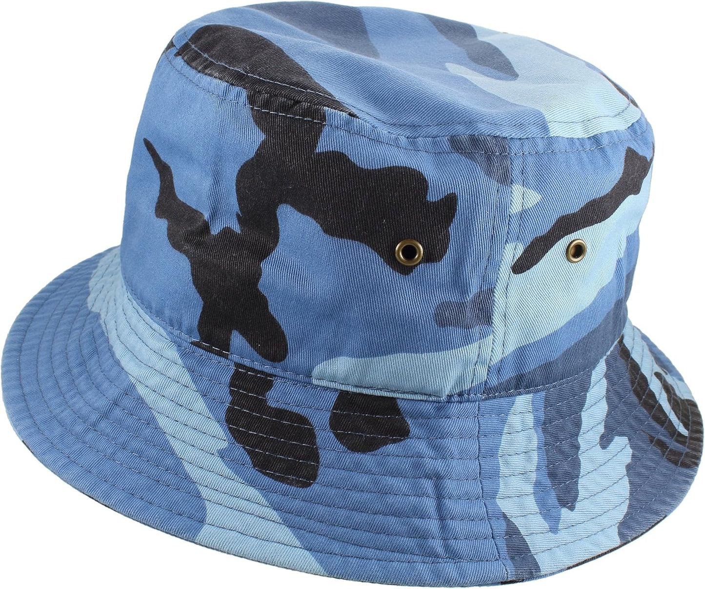 Solid Color 100% Cotton Bucket Hat for Men & Women - Packable Travel Summer Beach Hat