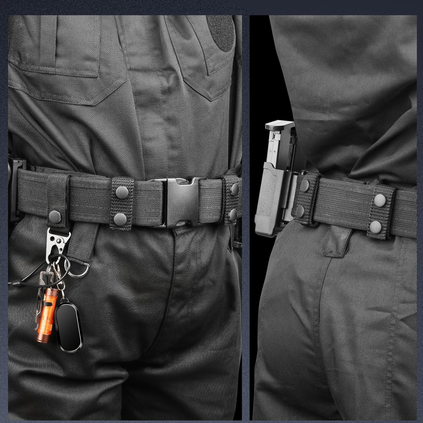 Mihoutal 5 Pcs Belt Keepers for Duty Belt, Nylon Basketweave Belt Keepers for 2" Wide Police, Law Enforcement, Correctional Officer, Molle Battle and Tactical Belts