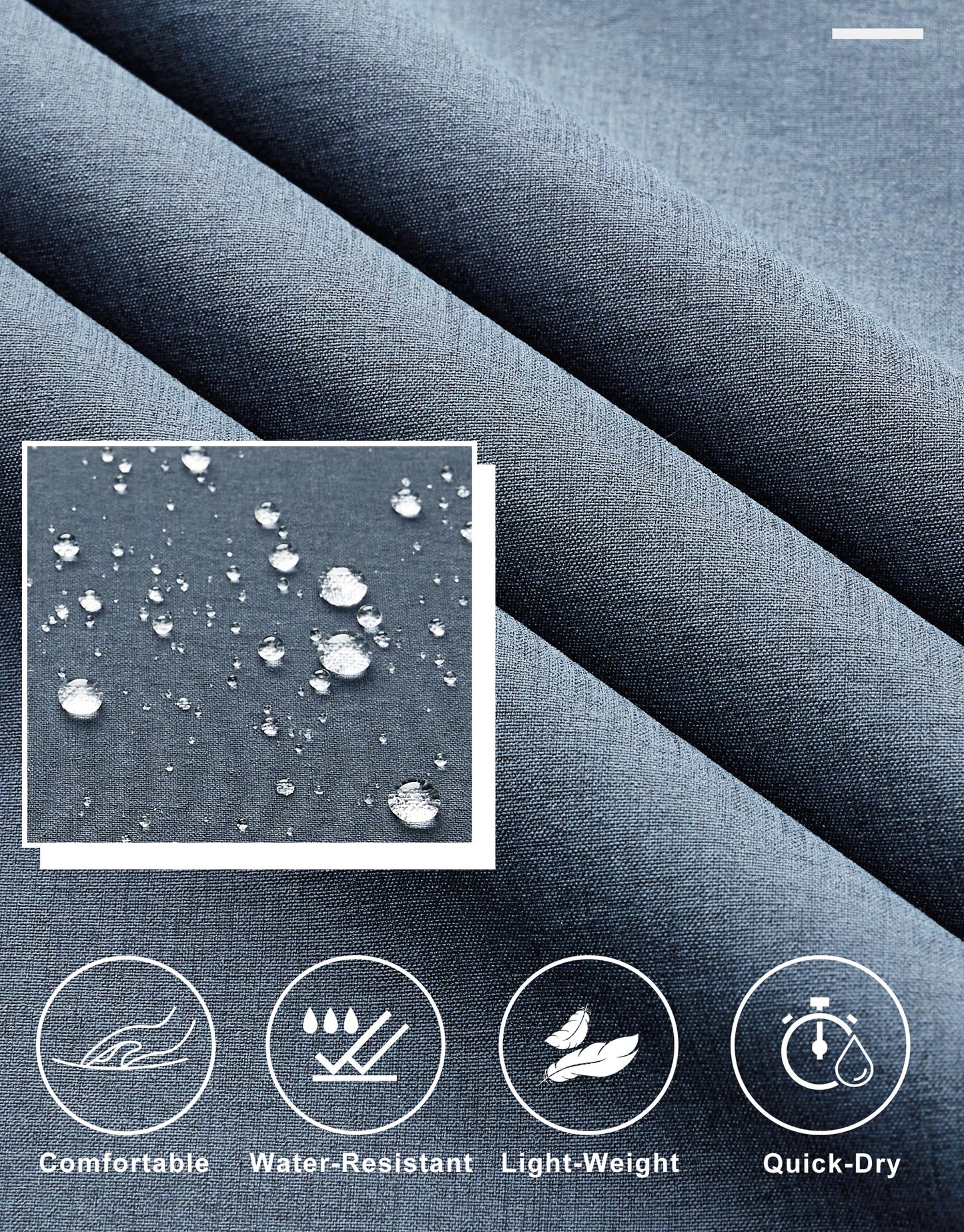 Libin Men's Dress Pants 32" Comfy Business Casual Golf Pants Quick Dry Lightweight Clothing for Men Travel Vocation Work Trousers Water Resistant, Ice Blue, 30W x 32L