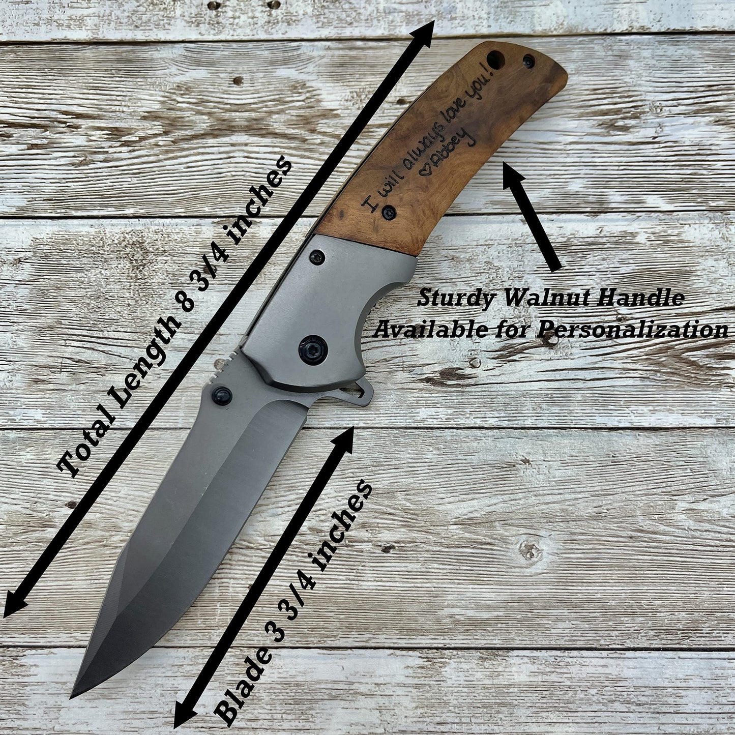 Spring Assisted Pocket Knife, Olive Handle Folding Knife, Gentlemen's Pocket Knife, Knives for Men