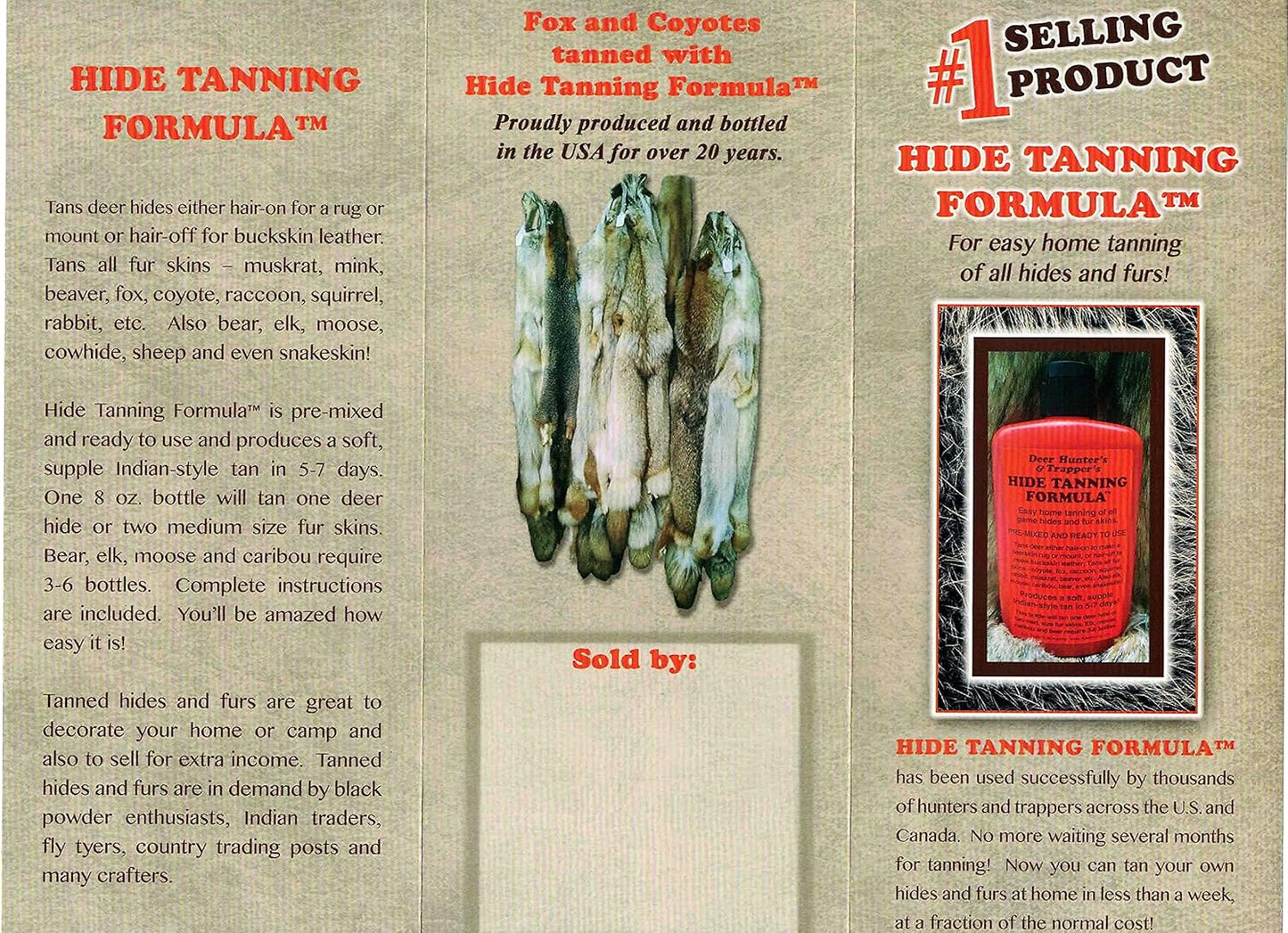 Deer Hunter's & Trapper's Hide Tanning Formula | Fleshing Tool Set (1)